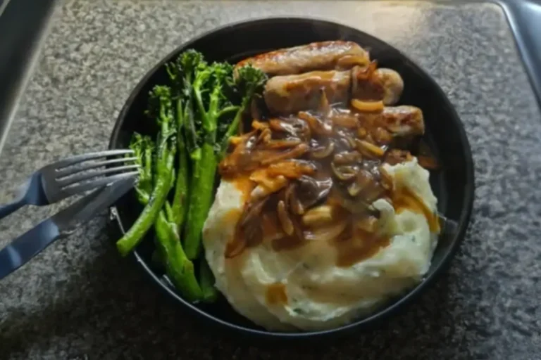 Bangers & Mash with Onion Gravy